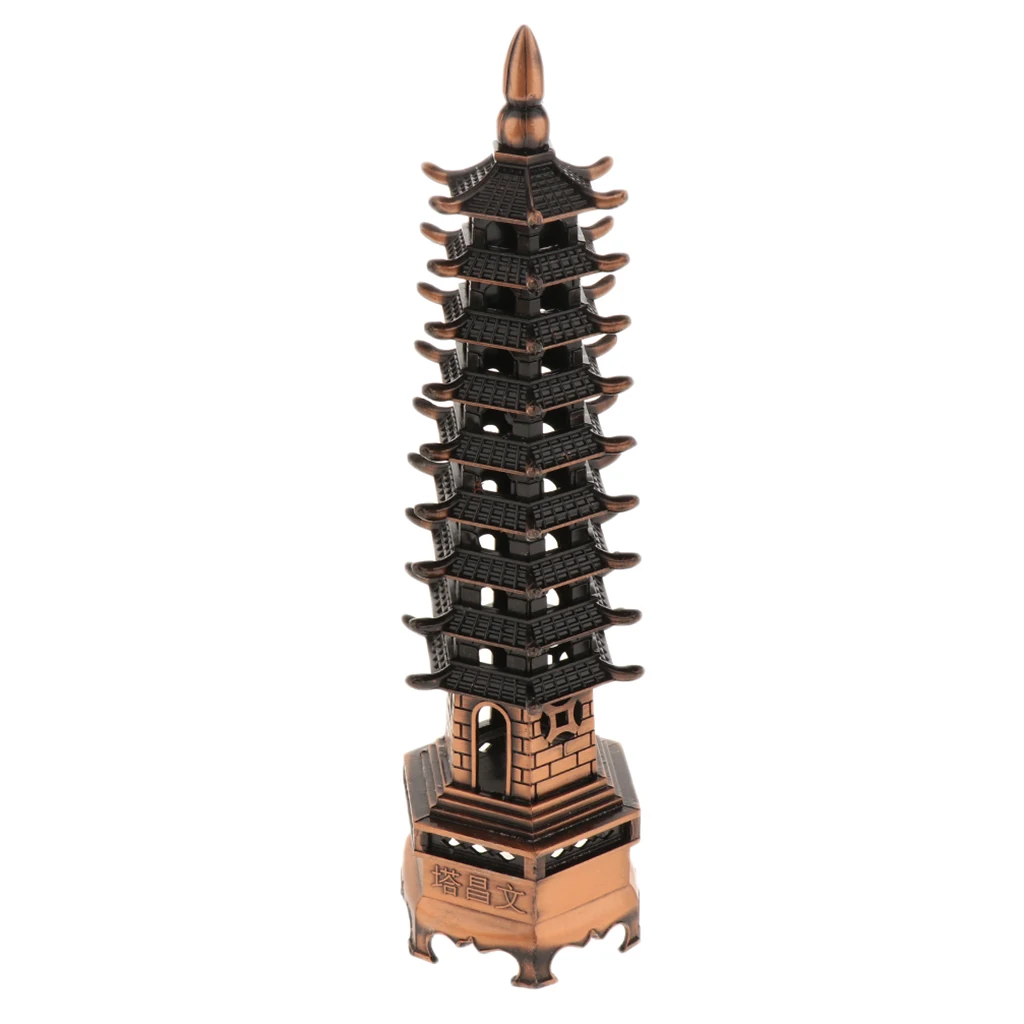 Китайский винтажный цинковый сплав башня wenchang 9 слоев Stupa декоративные украшения