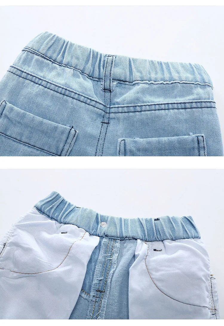 

2-9T Boys Jeans Shorts Summer Ripped Denim Shorts Baby Boy Trousers Kids Knee Length Short Pants Boys Leggings Jeans for Babies