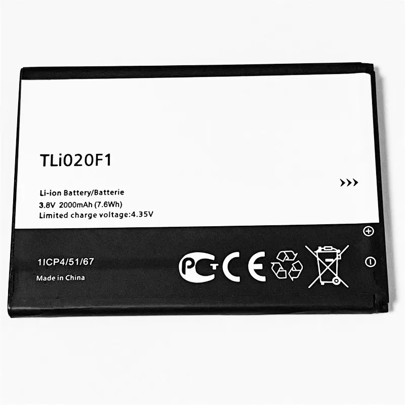 Аккумулятор TLi020F1 3 8 в 2000 мА · ч для Alcatel One Touch Pop C7 7040D 7040E 7041D 7041X 7040A 7040F Fierce 2 7040T |