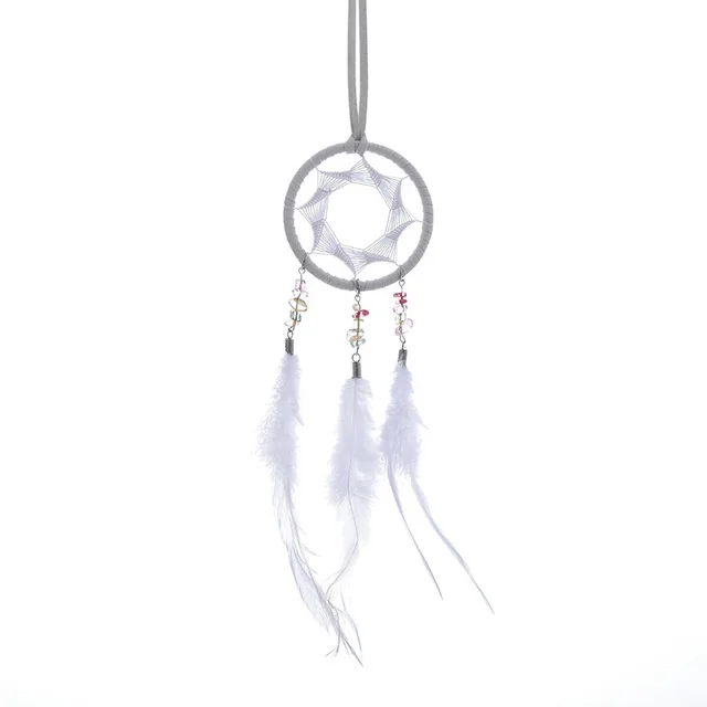 

Dream Catcher Car Pendant Handmade Feather For Car Rear view Mirror Hanging Charms Kids Bed Room Wall Hanging Decoration Gifts