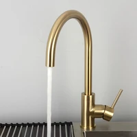 2021kitchen water tap brushed gold black kitchen faucet single handle rotation classical sink water mixer faucet kitchen