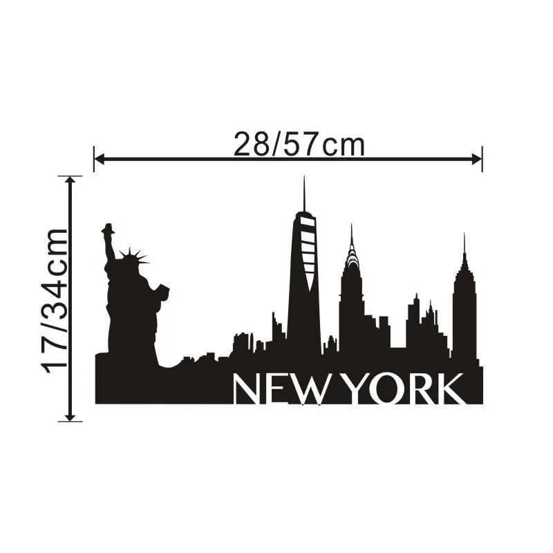 Настенная Наклейка с изображением Нью Йорка стикер на стену наклейка