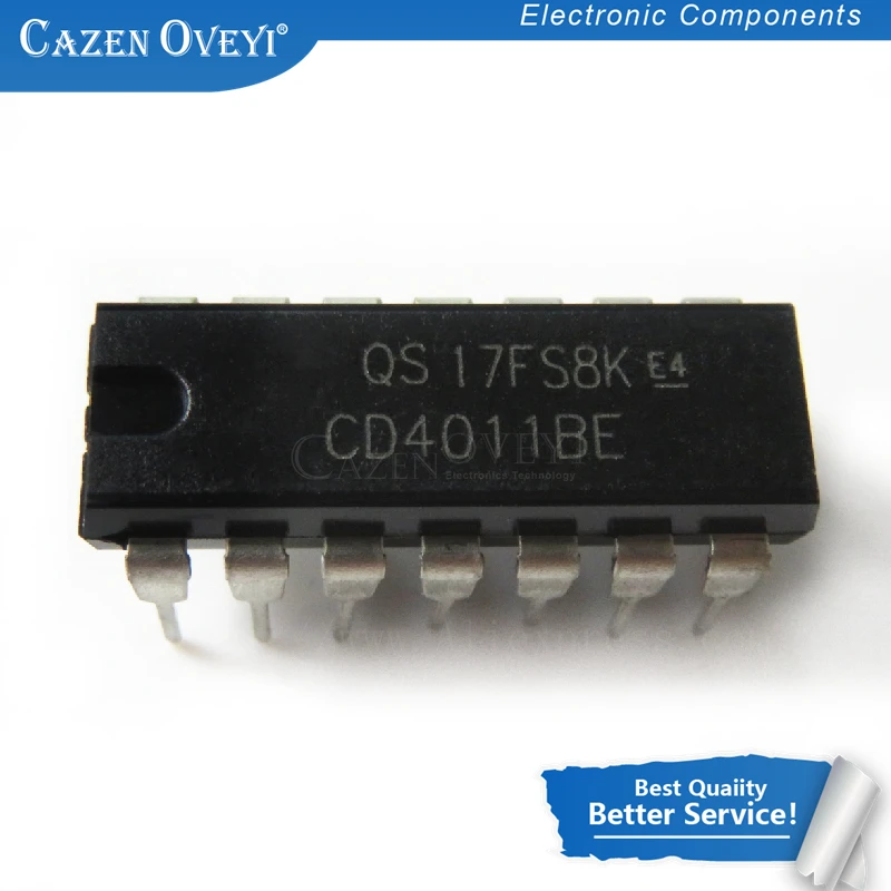 10 шт./лот CD4011BE DIP14 CD4011 DIP 4011BE DIP-14 Новый и оригинальный IC в наличии