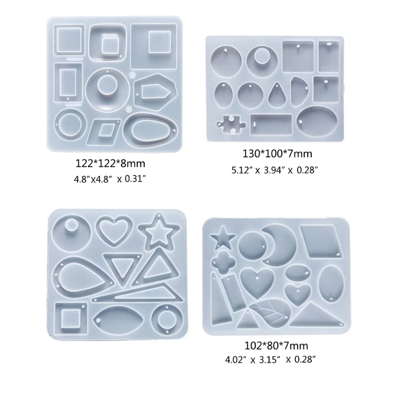 

Resin Molds Are Suitable for Jewelry Silicone Resin Jewelry Molds Including Earrings Pendants Bracelets Necklaces Molds