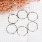 50100 шт. 25 мм кольцо для ключей из нержавеющей стали, кольцо для ключей с родиевым покрытием, Круглый раздельный брелок