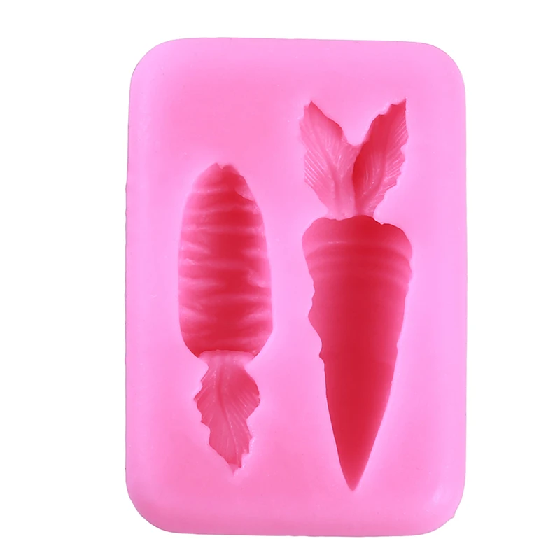 1 шт мини 3D морковь Еда Класс силиконовые формы Fondant (сахарная) пресс-форма для