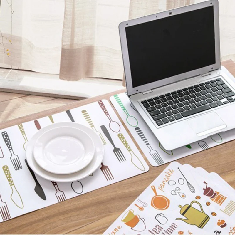 ПВХ минималистичный мультяшный коврик для стола европейская изоляция