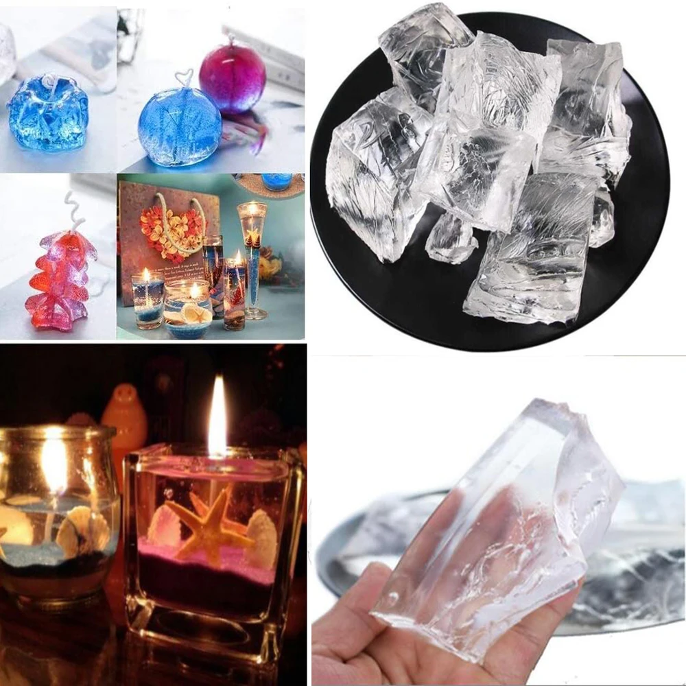 Желейные восковые свечи воск для изготовления прозрачных свечей ручной работы