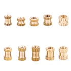 500 шт., набор рифленых гаек M2 M2 M2 M2 M2 M2 M2 M2 M2 M2 M2 M2 0, 3x0, 0 (OD), впрыскивающая гайка, медная вставка, рифленые гайки, аппаратные инструменты, крепеж