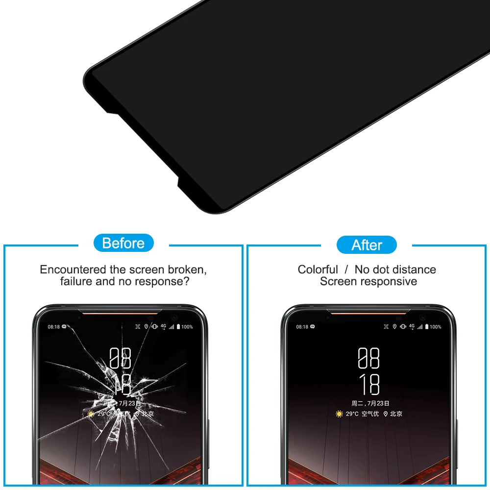 Sinmaytai AAA качественный дисплей для 6 0 &quotASUS ROG Phone ZS600KL ЖК-экран + сенсорная панель