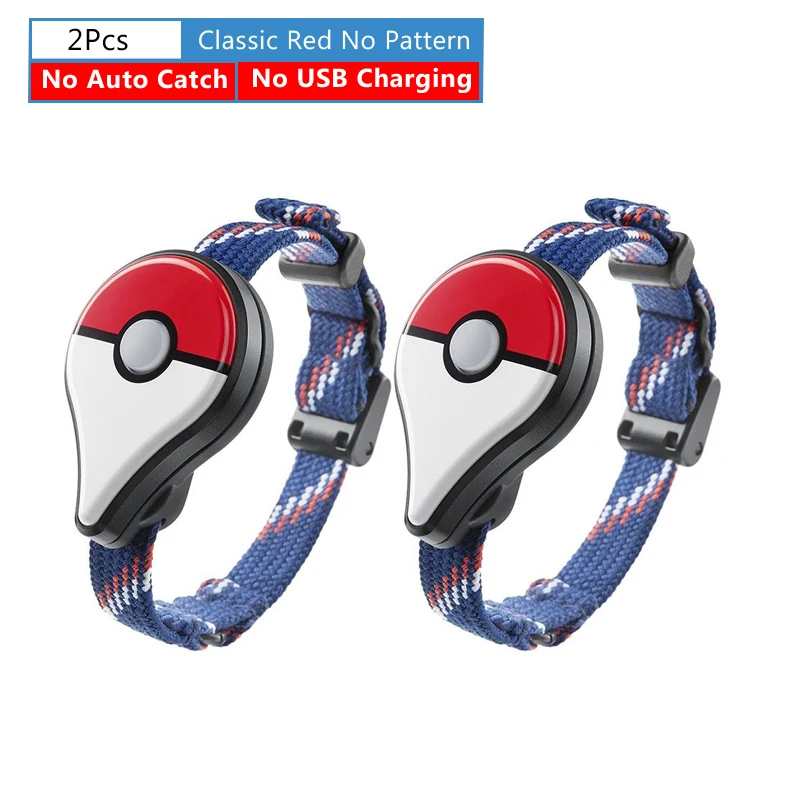 2pcs Red Автоматический захват для Pokemon Go Plus Bluetooth браслет часы для nintendo шары Смарт Браслет для Pokemon GO Plus - Цвет: 2pcs Red