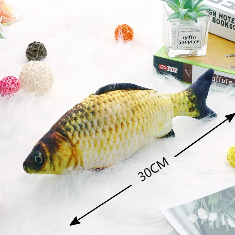 

Electronic Pet Cat Toy Electric USB Charging Simulation Fish Toys for Dog Cat Chewing Playing Biting Supplies 30cm