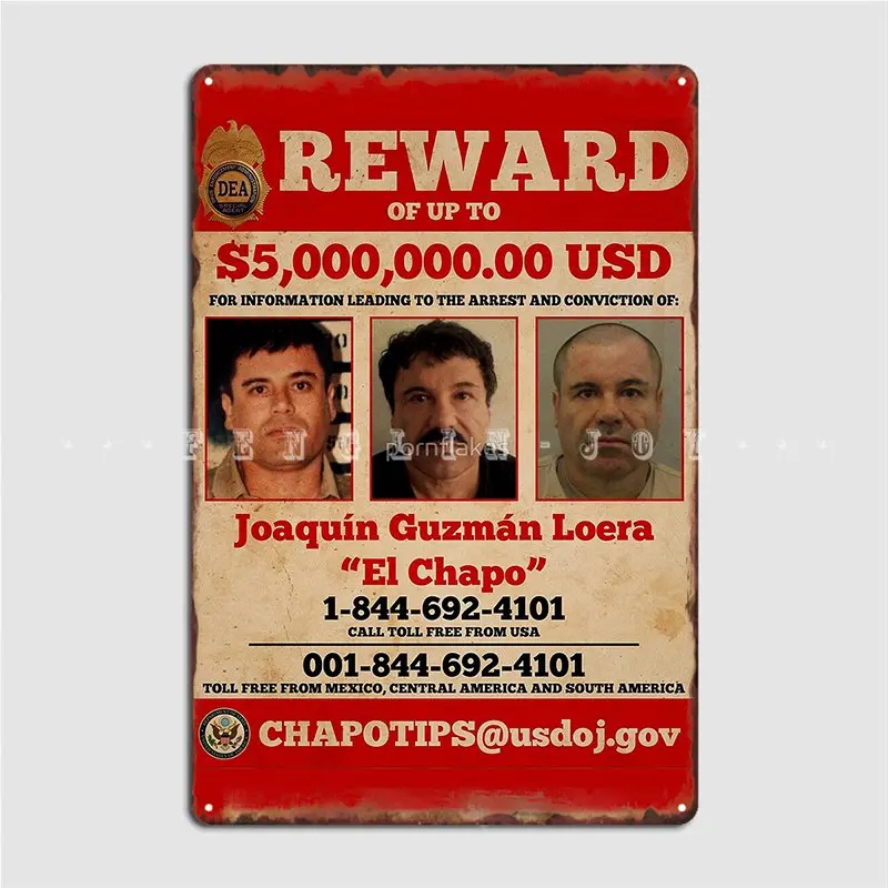 

Металлический плакат El Chapo