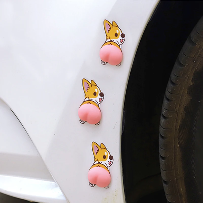 3D милый задний корпус Автомобильная дверь защита от столкновений резиновая