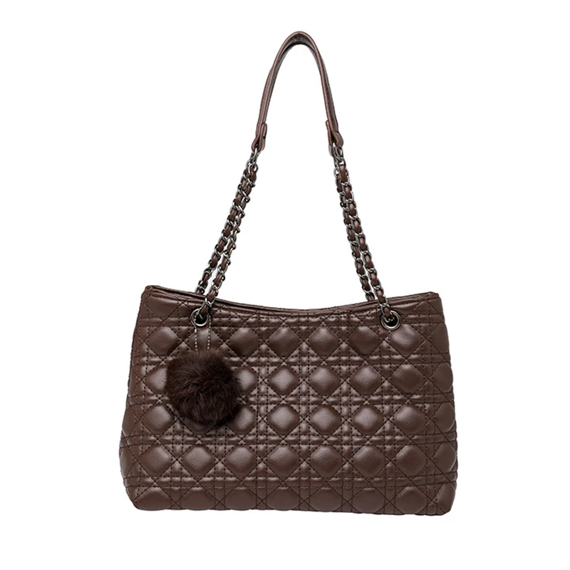 

Diamond Lattice Chain Shoulder Bag 2021 Trendy High Quality Leather Underarm Bag Designer Handbags Luxury Crossbody Bags