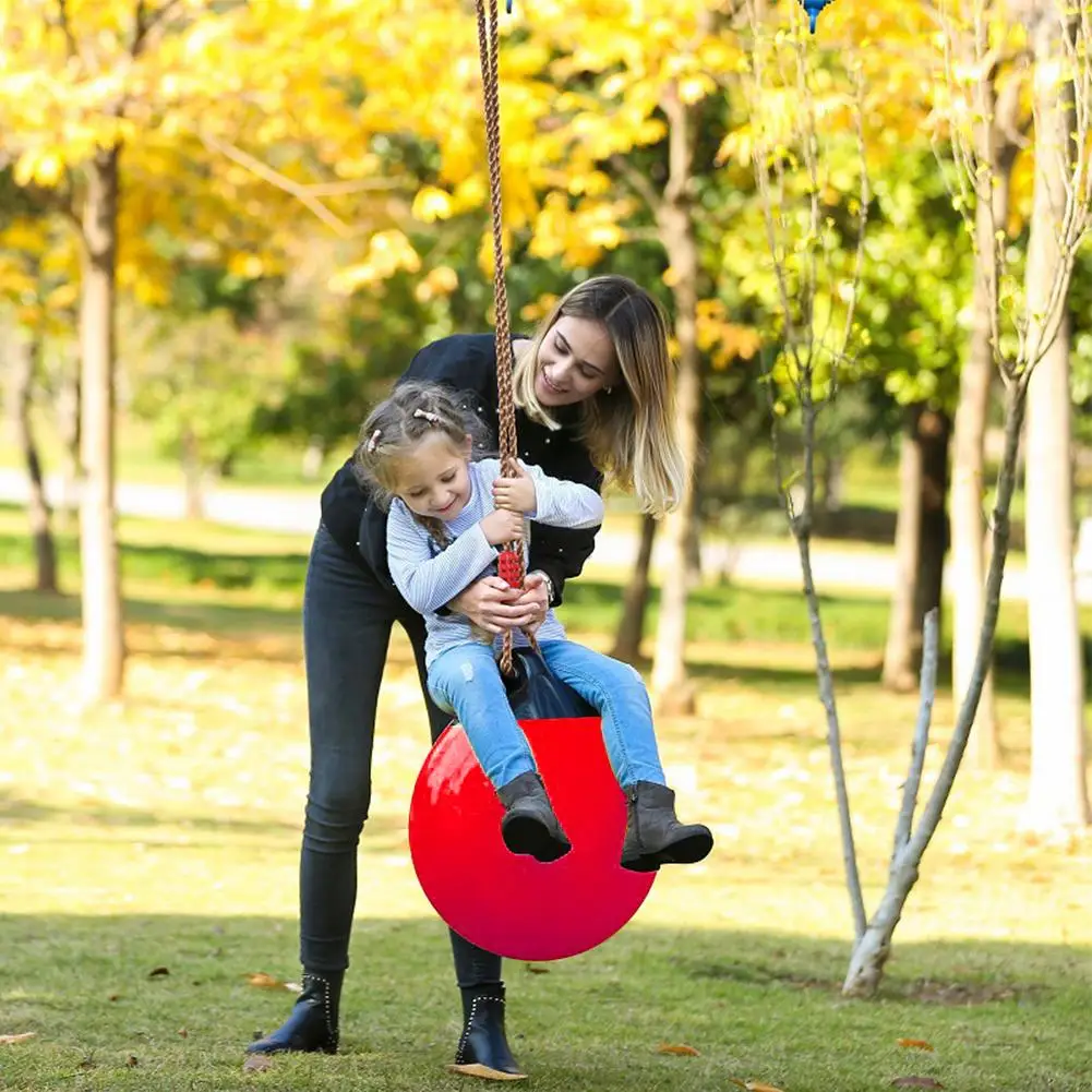 Buoy Ball Swings Set Children Swing Ball Toy Seat Kids Swing Round Swings Outdoor Playground Hanging Garden Play Entertainment 4