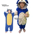 Детская Пижама-комбинезон для косплея с рисунком ежика, единорог, Детская Пижама с животными на Хэллоуин, одежда для сна для мальчиков и девочек, кигуруми енота