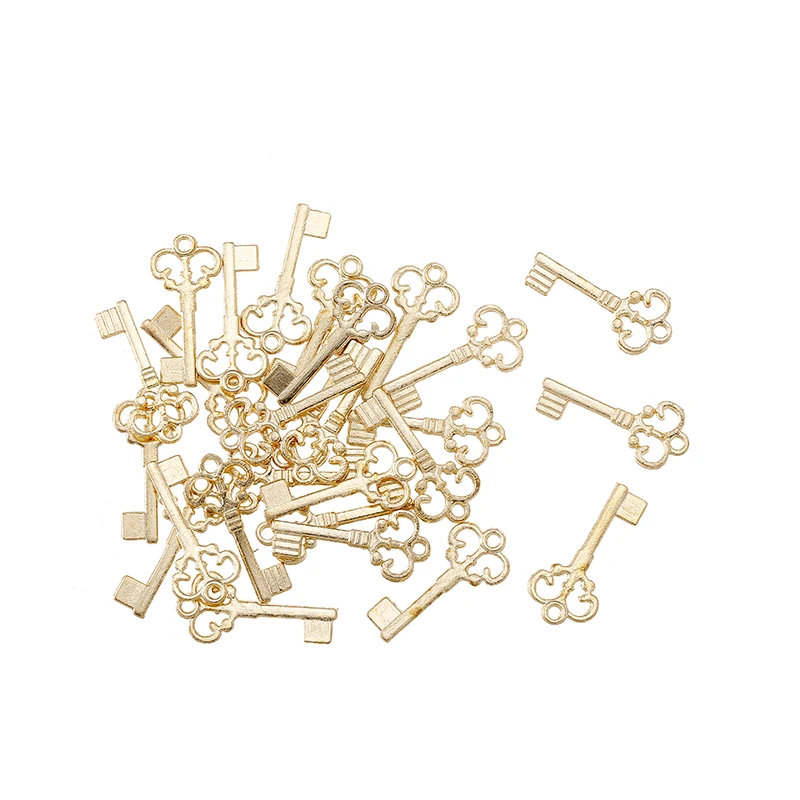 Новое поступление подвеска из сплава 75 шт./лот посеребренный ключ 21*10 мм