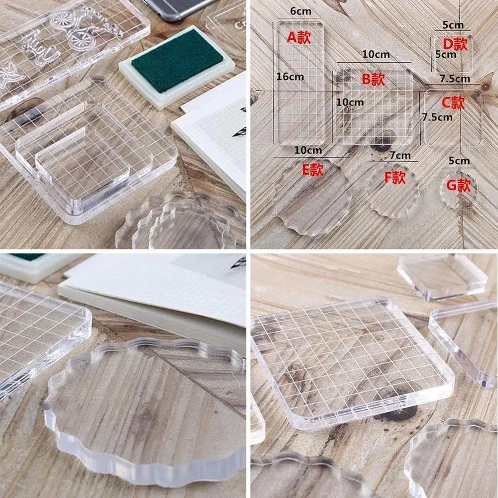 Новый прозрачный акриловый блок для DIY уплотнительный штамп самодельного