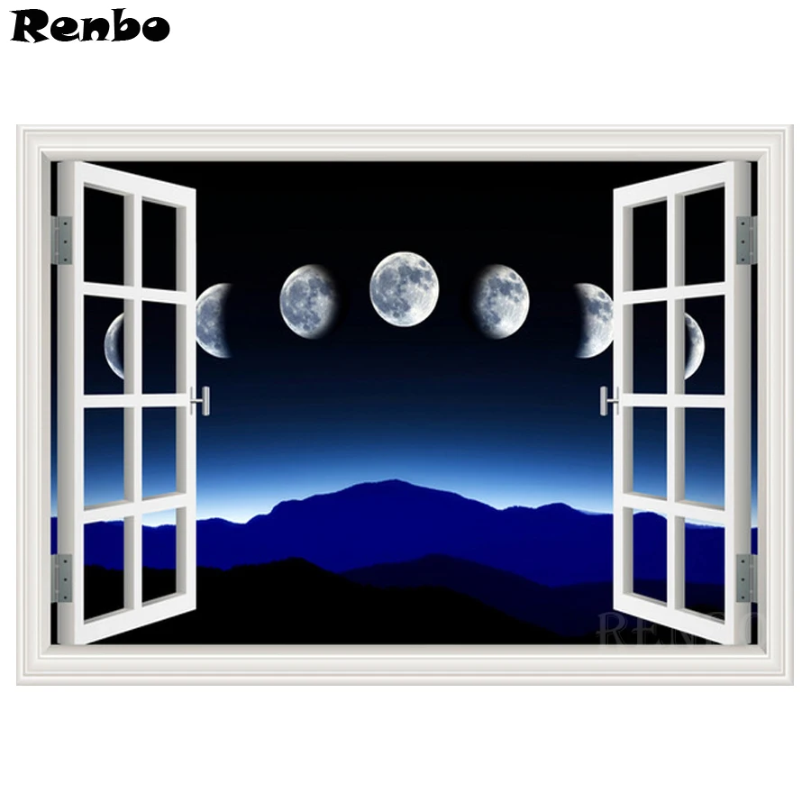 Полный квадратный круглый 5d diy алмазная живопись планета пейзаж вышивка стразами