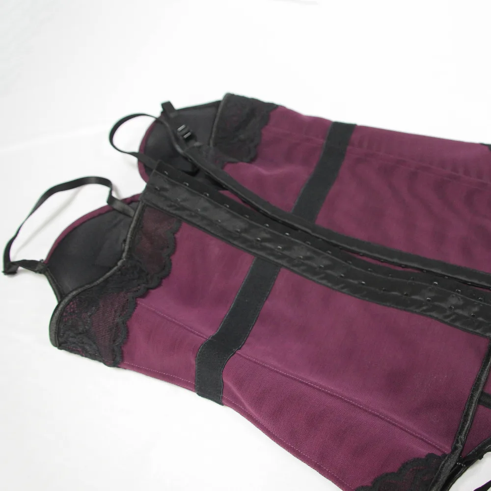 

and Sexy Corset Bustier with cup Girdle Set with Straps Belt Breathable Fabric High Elasticity Lingerie Female Plus Size