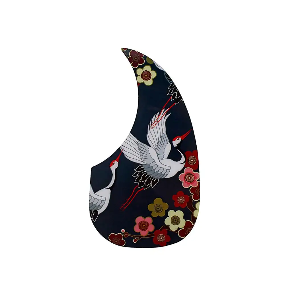 

Universal Folk Acoustic Guitar Pickguard Comma Pick Guard Sticker with 2-Crane Pattern for Guard Sticker Acoustic Accessories