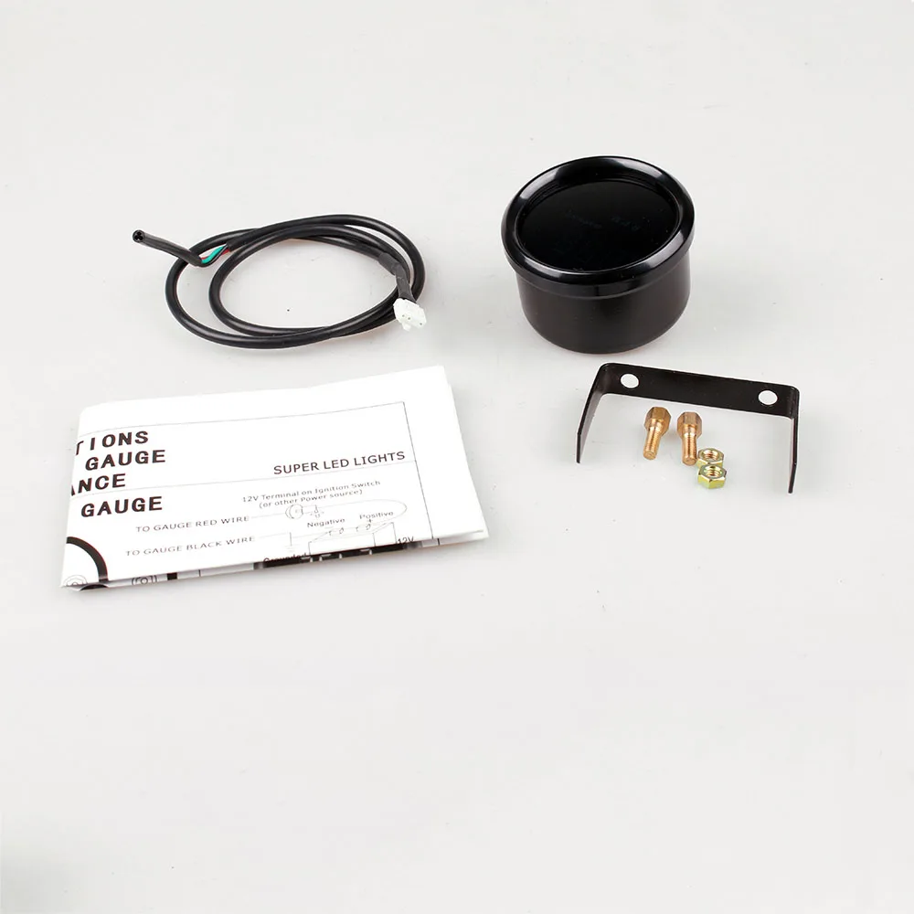 52 мм 2 дюймовый светодиодный дымовой объектив вольт температура воды масла