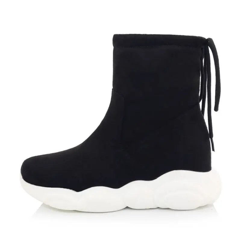 ZALAVOR Winter Women Boots Long Or Ankle Fashion Outdoor Shoes Warm Ladies Flats Platform Footwear Size 34-46 | Обувь