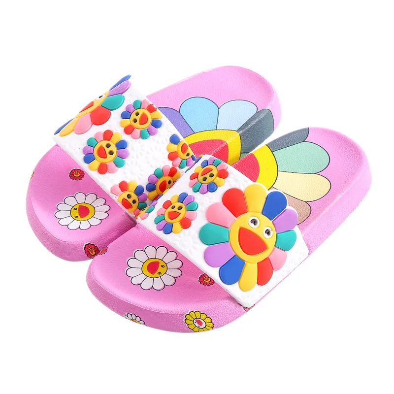 

Hot New Cute Kids Slippers Sunflower Children Baby Home Slippers Waterproof Breathable Non-slip Boys Girls Home Shoes