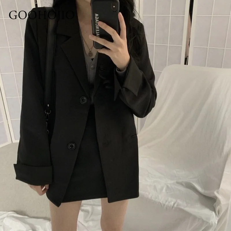 

GOOHOJIO 2021 весенние и осенние блейзеры с длинным рукавом Женские темпераментные блейзеры для женщин универсальные однобортные женские блейзе...