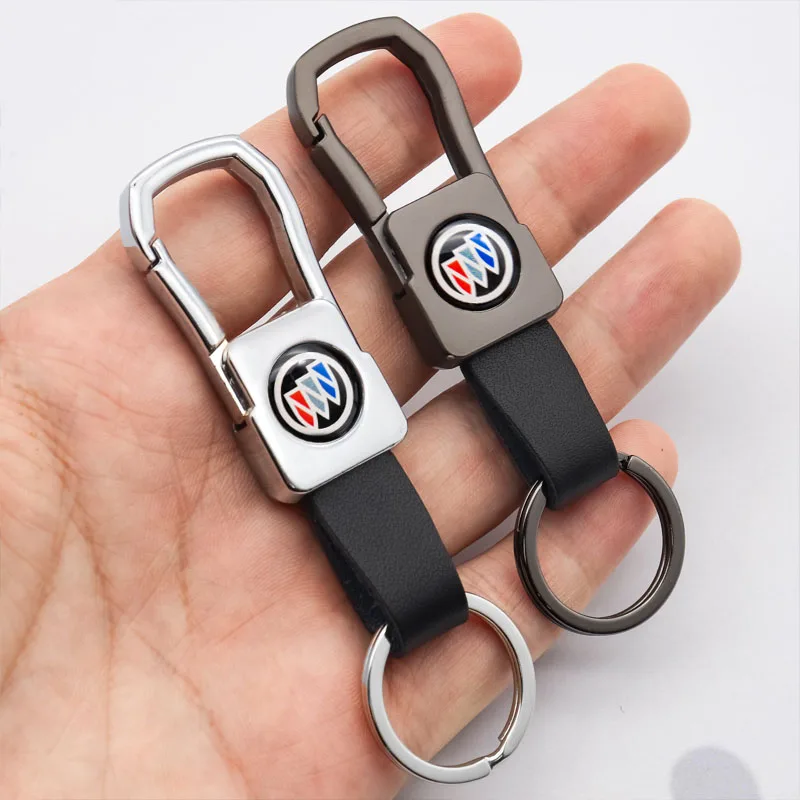 Подарочный аксессуар для автомобиля металлический кожаный портативный брелок с