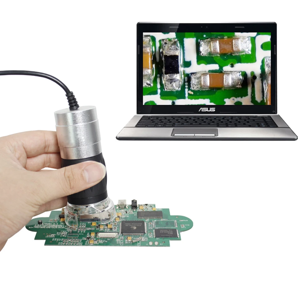 Микроскоп портативный с микроскопом 2 1 мп HD корпус из алюминиевого сплава USB |
