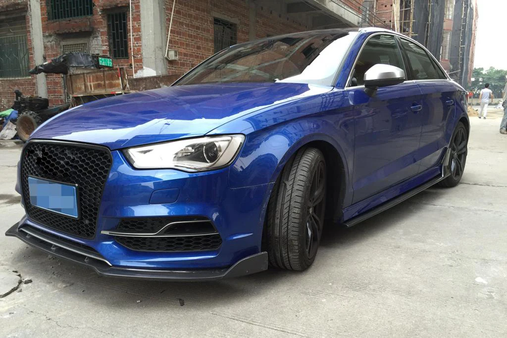Карбоновые боковые юбки бампер фартуки для Audi A3 Sline S3 седан 4 двери не A3 стандарт