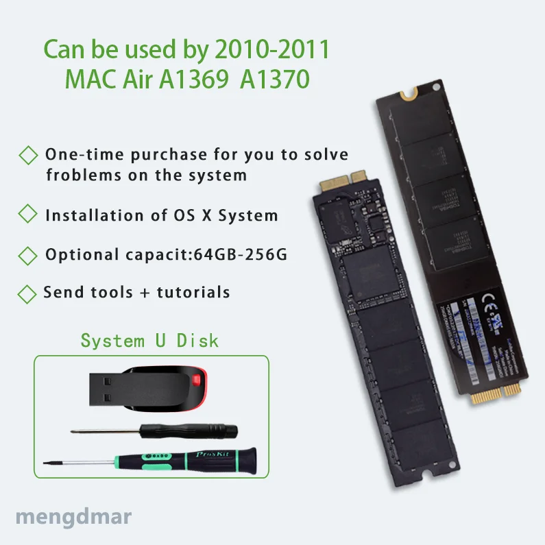 Оригинальный Macbook Air A1369 A1370 для 2010 2011 года 64 ГБ 128 256 SSD MC503 MC505 MC 506 MC965 MC966 MC968