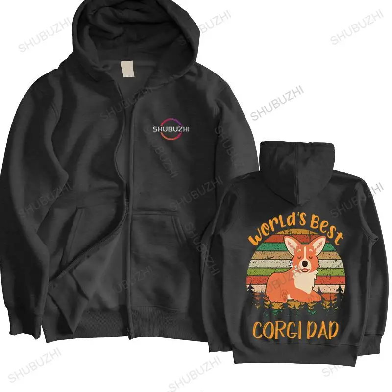 

Trendy Men's World'S Best Corgi Dad hoodie Cotton hoody Leisure Pembroke Welsh Corgi Lover autumn winter hoodie Clothes Merch