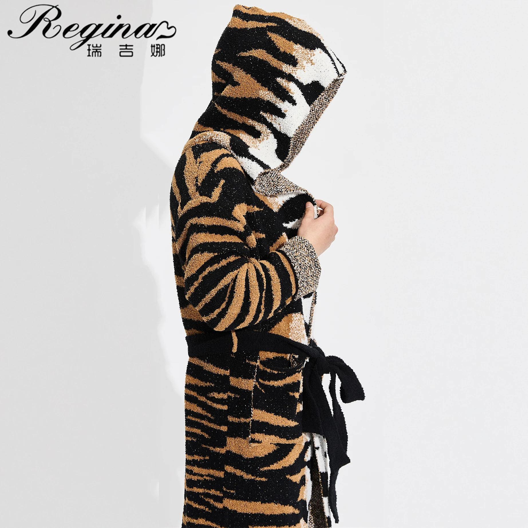 REGINA Chinese New Year Tiger Stripe Blanket Hoodie Super Soft...
