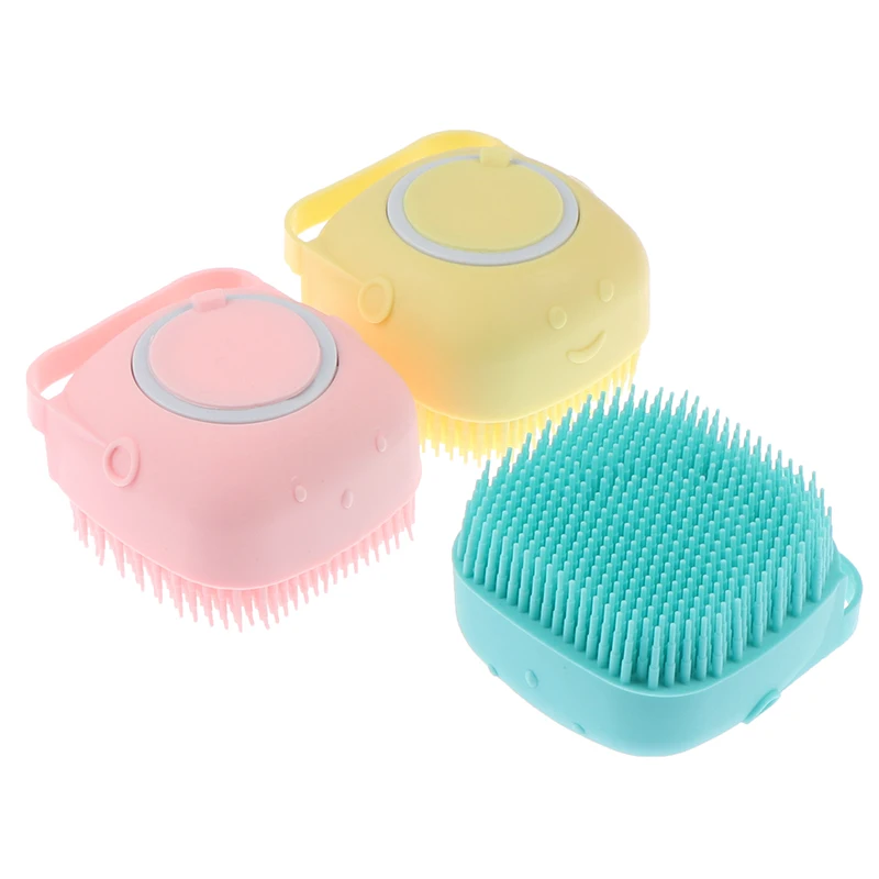 

New Fashion High Quality Portable Bath Brush Silicone Scrubber Dispenser Multifunction Bathroom For Babies Body Cleaning Home