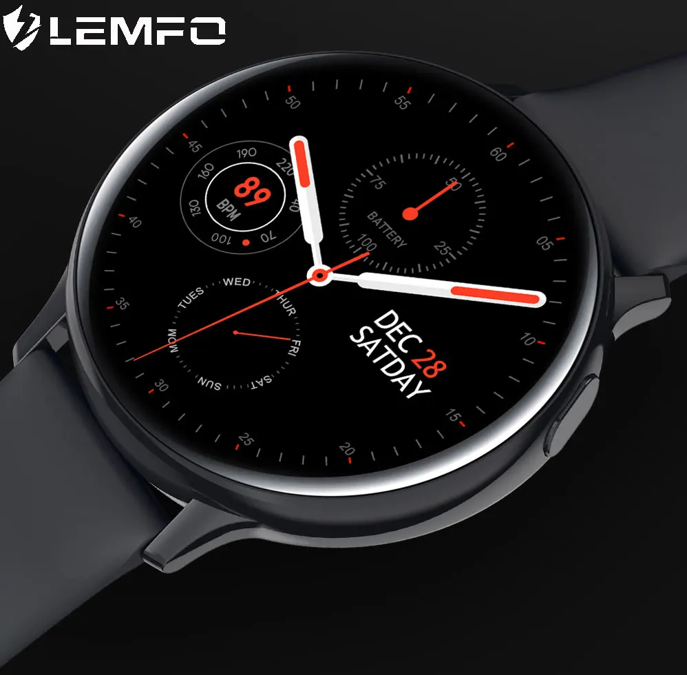 LEMFO S20 Smartwatch 2021 полный круг IP67 Смарт часы для мужчин ЭКГ Мониторинг частоты