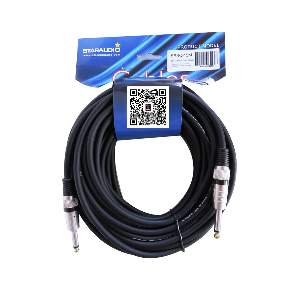 STARAUDIO 50 футов 1/4 &quot6 35 мм папа до 1/4&quot 6 мужской инструмент гитара аудио динамик