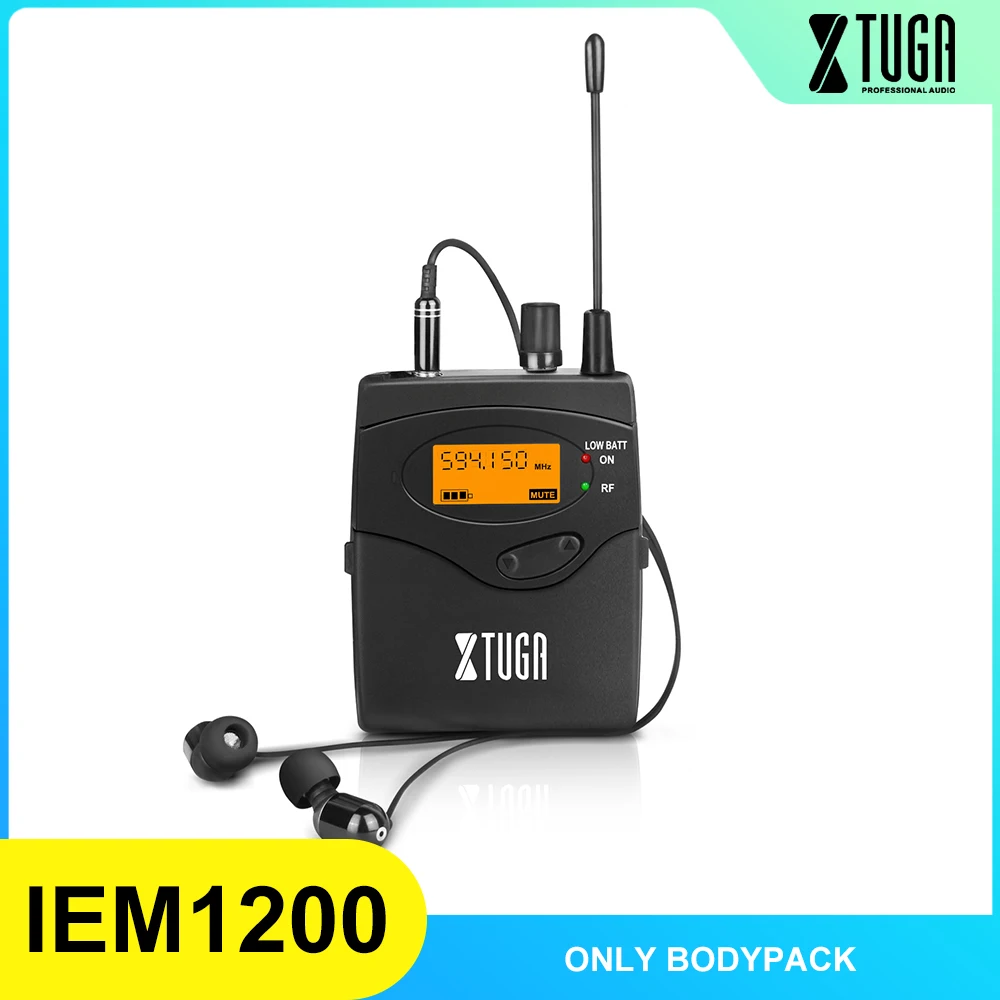 

XTUGA IEM1200 Wireless in Ear Monitor System Only Bodypack 550-580mhz (Only those who have purchased the iem1200 set can use it)