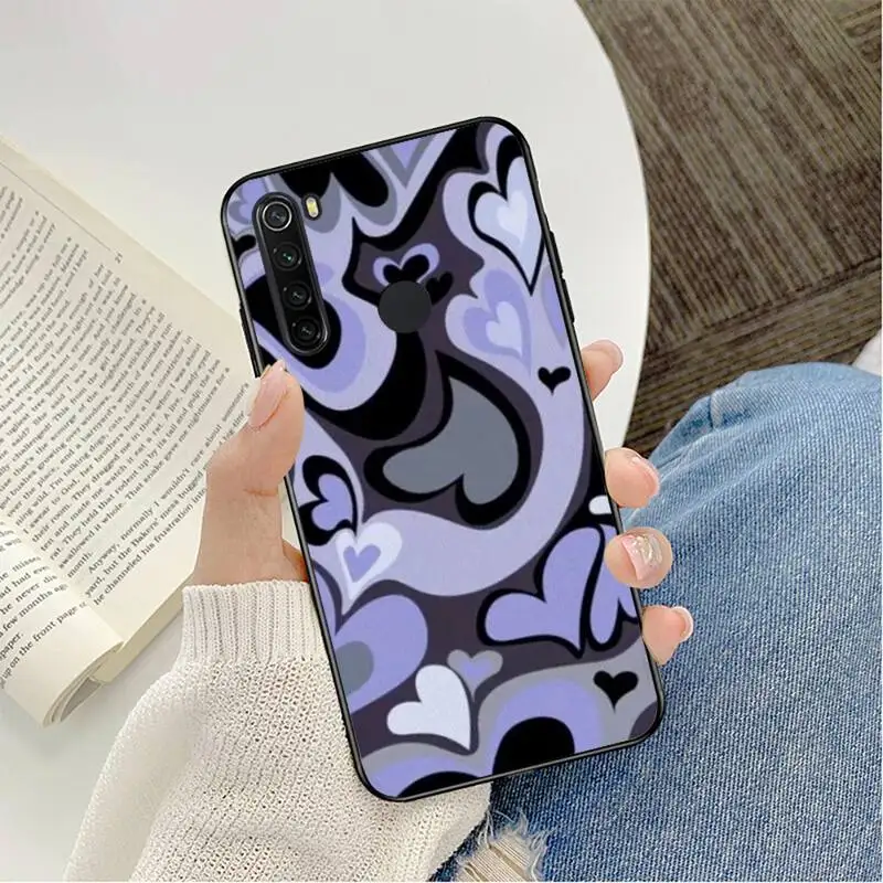 Purple Heart Swirl Pattern Phone Case Phone Case For Redmi K20 Note 5 7 7a 6 8 Pro note 8T 9 Xiaomi Mi 8 9 SE