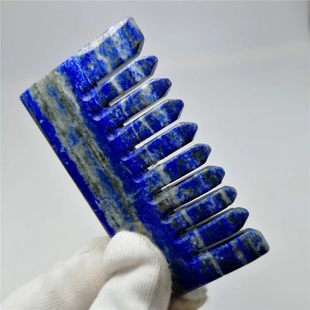 

1pc Natural Amethyst Rose Quartz Crystal Comb Red Jasper Lapis Lazuli Hair Health Massage Combs Healing Gemstone Gift Collection