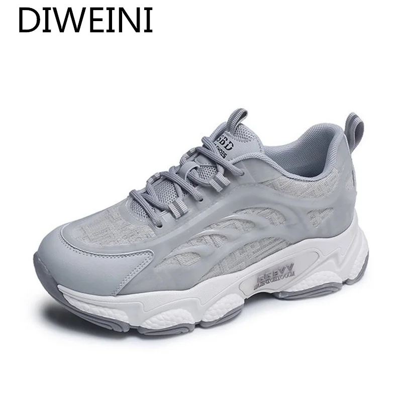 

2021 New Spring Women's Vulcanize Shoes Fashion Lace-up Comfortable Sneakers Platform Non-slip Casual Shoes Woman Zapatos Mujer