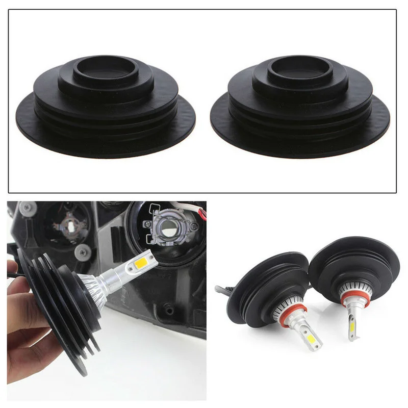 

2pcs Universal Headlight Rubber Dust Cover Cap Sealing Cover Cap 3.2cm for LED HID Xenon Halogen Bulb Car Accessories Exterior