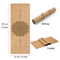 natural cork tpe yoga mat 4mm fitness gym sports pilates non slip mats exercise slimming balance training pads 72 24 inch