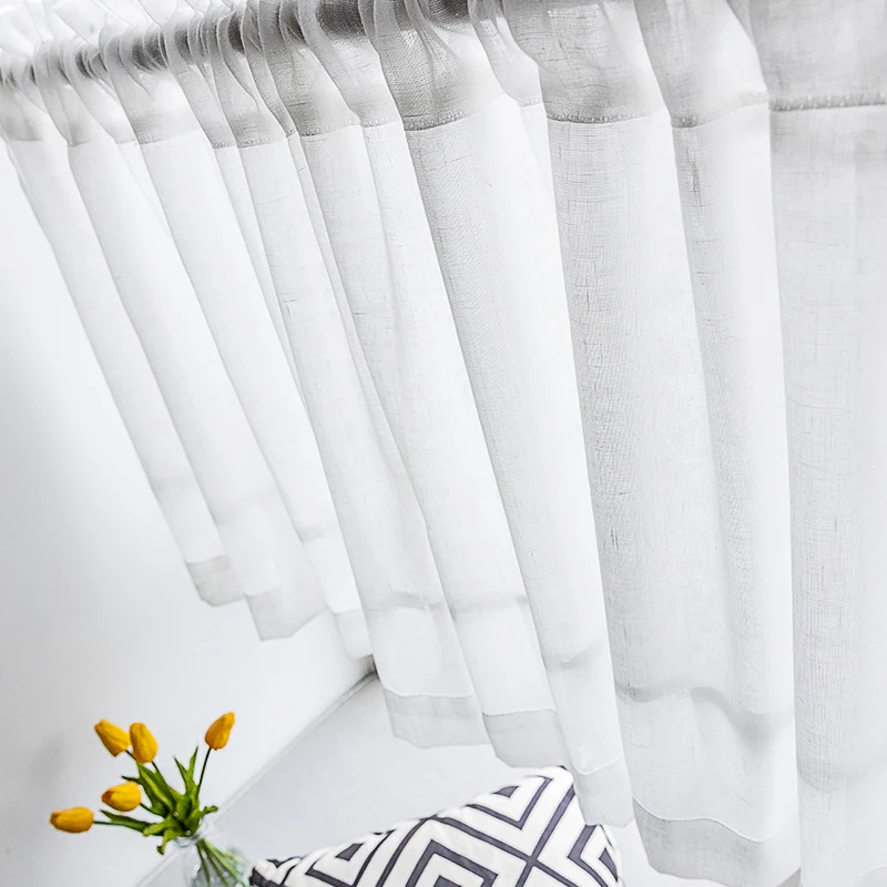 Полузанавеска CITYINCITY для кухни прозрачная Тюлевая короткая дверная занавеска