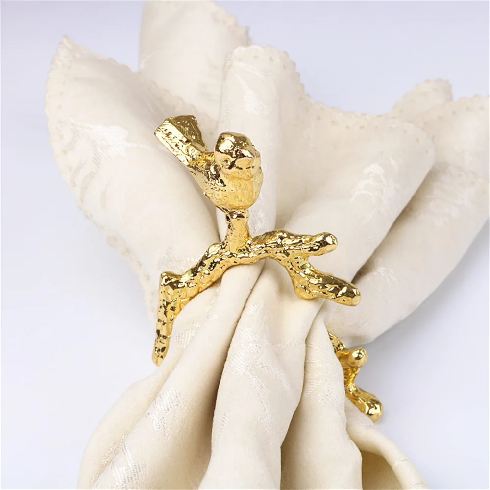 8/за штуку Бесплатная доставка металлического сплава сорока кольца для салфеток