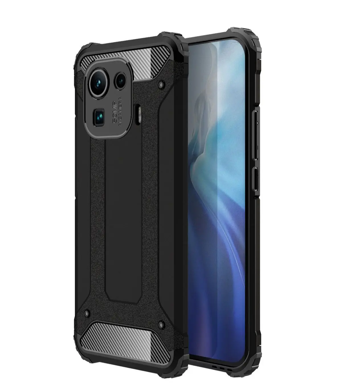 

Luxury Anti-fall Shockproof Heavy Protection Two in one Rugged Armor Phone Case For Xiaomi 11 11i Pro Ultra Lite PC Back Cover