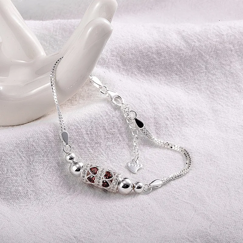 

CAB020 925 silver bracelet For Wedding Cubic Zircon Stone Pendant bracelet For Women Gift