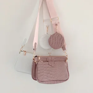 fashion alligator women shoulder bag designer wide strap crossbody messenger bags lady casual crocodile pattern women bag 2020 free global shipping